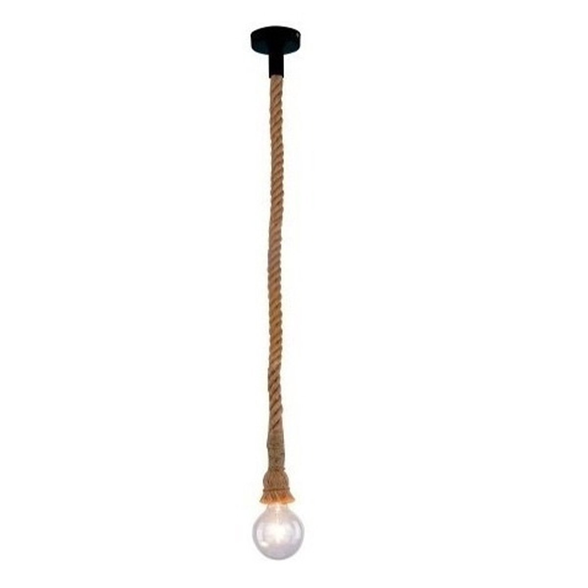 Luminaria Pendente Corda Sisal Retro Kit 4 Uni Vintage Decoraçao Iluminaçao Quarto Sala Recepçao Coz - 15