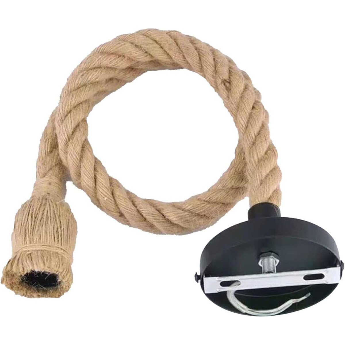 Luminaria Pendente Corda Sisal Retro Kit 4 Uni Vintage Decoraçao Iluminaçao Quarto Sala Recepçao Coz - 17