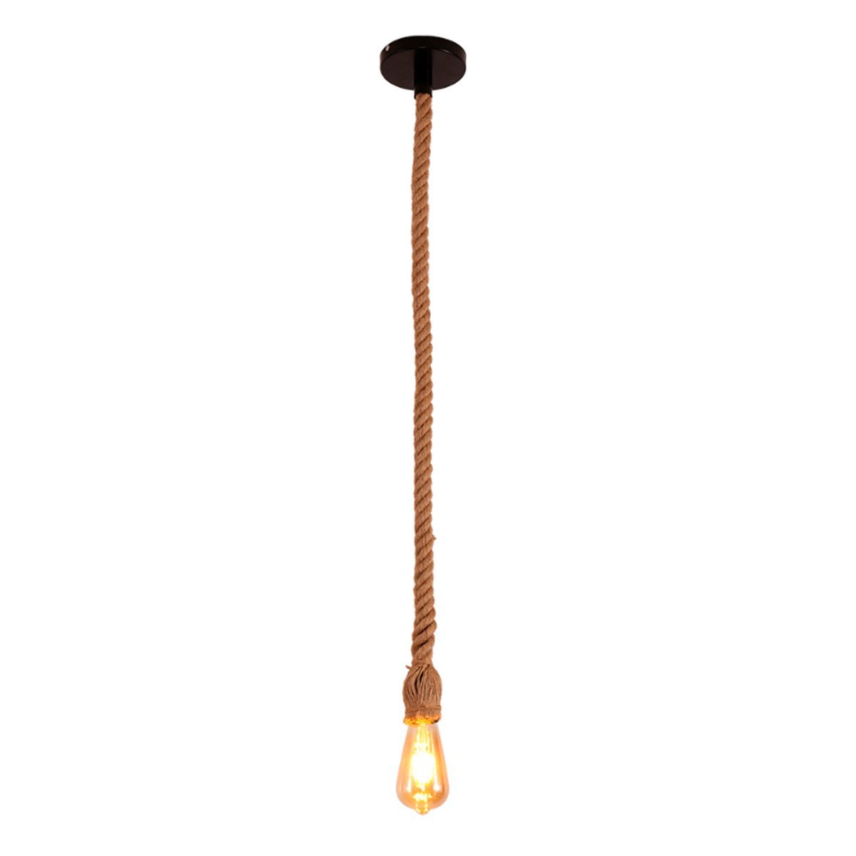 Luminaria Pendente Corda Sisal Retro Kit 4 Uni Vintage Decoraçao Iluminaçao Quarto Sala Recepçao Coz - 16