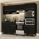 Ver imagem 1 de Armário de Cozinha Completa C Balcão Atlanta Essence Carraro Preto Touch