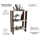 Ver imagem 2 de Estante Baixa Adonai Branca/nogueira