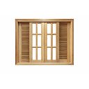 Ver imagem 3 de Janela de Madeira Veneziana de Correr Reto Eucalipto Grandis Rosa  - 1,00 (A) x 1,20 (L)