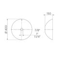 Ver imagem 3 de Cuba de apoio redonda 40cmx15cm Luxo Docol