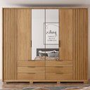 Ver imagem 7 de Guarda Roupa Casal Com 2 Espelhos 6 Portas Martin C01 Buriti - Mpozenato
