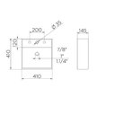 Ver imagem 3 de Cuba de Apoio Quadrada Com Mesa 41cmx41cm Luxo Docol