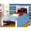 Ver imagem 1 de Cama Montessoriana Solteiro Infantil Carro Vermelho Adesivada com Colchão