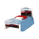 Ver imagem 2 de Cama Montessoriana Solteiro Infantil Carro Vermelho Adesivada com Colchão