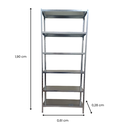 Ver imagem 5 de Prateleira Armário Estante Aço Galvanizado 6 Bandejas 60 Cm:galvanizada