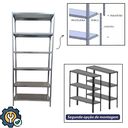 Ver imagem 4 de Prateleira Armário Estante Aço Galvanizado 6 Bandejas 60 Cm:galvanizada