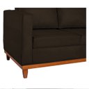 Ver imagem 5 de Sofá 3 Lugares Europa 180 cm Estilo Conforto e Elegância Corano Marrom - ADJ Decor