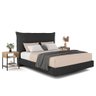 Cama King Flutuante 195cm Lyra e 2 Mesas de Cabeceira Plaza L03 Preto/Castanho - Mpozenato - 1