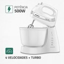Ver imagem 2 de Batedeira Mondial Cake Premium 4 Velocidades + Turbo 500w Branco 127v - B-50-w