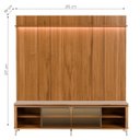 Ver imagem 2 de Rack com Painel para TV até 85 Polegadas Vidro Reflecta 100% MDF com LED Lincoln Float 215cm Canella