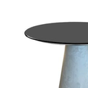 Ver imagem 2 de Mesa de Jantar Cone Cimento Queimado 120 Cm Tampo Laqueado Preto Linn Design Mesa de Jantar Cone Cim