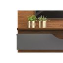 Ver imagem 3 de Home P/ Tv até 60 Pol Levi C/ Prateleiras 160x146cm Off White/freijó - Dj Móveis