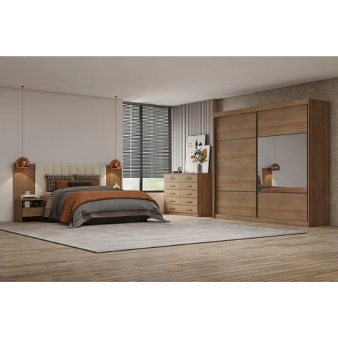 Guarda-Roupa Brusque 4 Gavetas Cumaru Novo Horizonte