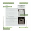 Ver imagem 5 de Cômoda para Quarto 6 Gavetas 1 Porta com Chave Estilo Moderno da Vinci 111cm Branco