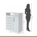 Ver imagem 4 de Cômoda 1 Porta 6 Gavetas Da Vinci 