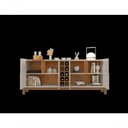 Ver imagem 2 de Buffet 4 Portas C- Prateleiras Lizz 1,90 Off-white-cedro
