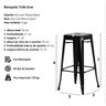 Banqueta Alta Iron Tolix - 76 Cm - Preto - 3