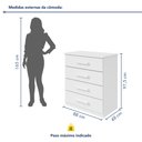 Ver imagem 4 de Cômoda 4 Gavetas Baião 