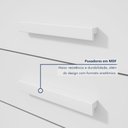 Ver imagem 6 de Cômoda para Quarto 4 Gavetas com Puxadores Cromados Moderno Baião 88cm Branco