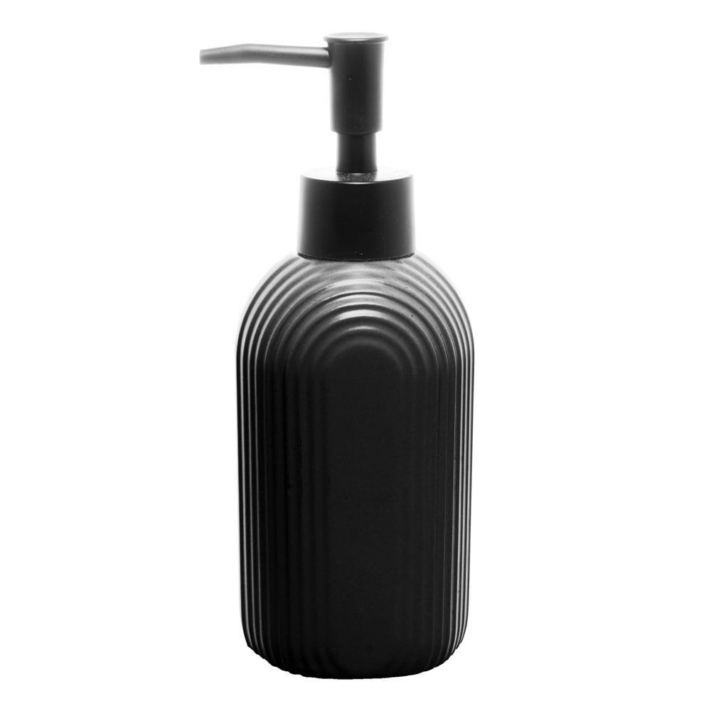 Porta Sabonete Líquido de Cerâmica Arcos Preto 350ml - Wolff - 2