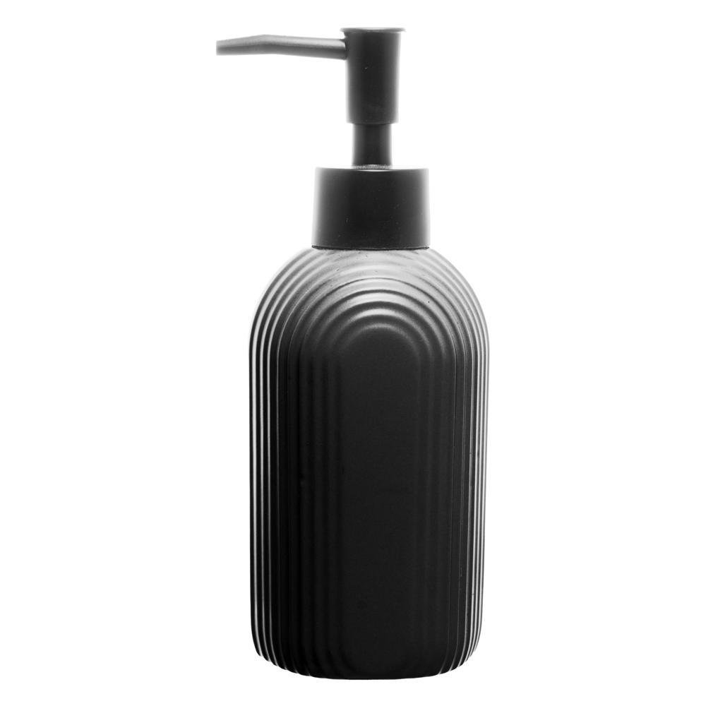 Porta Sabonete Líquido de Cerâmica Arcos Preto 350ml - Wolff - 3