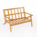 Ver imagem 5 de Sofá Sala 2 Lugares 117cm 85cm X Oslo Verniz Mel/Cinza