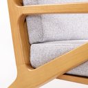 Ver mais imagens de Sofá Sala 2 Lugares 117cm 85cm X Oslo Verniz Mel/Cinza
