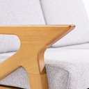 Ver imagem 6 de Sofá Sala 2 Lugares 117cm 85cm X Oslo Verniz Mel/Cinza