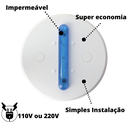 Ver imagem 3 de Ecolight Luminária Econômica - Base Branca Azul - 220v