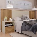 Ver imagem 3 de Cabeceira Casal Extensível 2 Mesas com Gaveta Lucius 