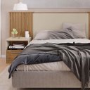 Ver imagem 2 de Cabeceira Casal Extensível 2 Mesas com Gaveta Lucius 