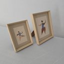 Ver imagem 3 de Porta Retrato Madeira Borda Interna Linho 15 X 20cm