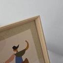 Ver imagem 2 de Porta Retrato Madeira Borda Interna Linho 15 X 20cm