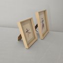 Ver imagem 5 de Porta Retrato Madeira Borda Interna Linho 15 X 20cm