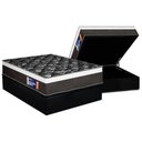 Ver imagem 1 de Cama Box Baú Casal: Colchão Espuma D45 Plumatex D33 Selectus + Base Crc Suede Black (138x188)