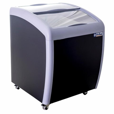 Freezer Horizontal Frilux 160 Litros Preto Vidro Curvo 127v Rf-105-c-p