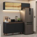 Ver imagem 1 de Armário de Cozinha Compacta 190cm Preto Reims Madesa 09