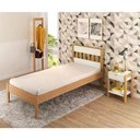 Ver imagem 2 de Cama Solteiro Cm8006 Amendoa Branco Tecno Mobili