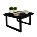 Ver imagem 1 de Mesa De Centro Lateral De Apoio Para Sala Estar Square Preto Laca