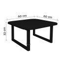 Ver imagem 5 de Mesa De Centro Lateral De Apoio Para Sala Estar Square Preto Laca