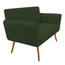 Ver imagem 2 de Namoradeira Decorativa Sabrina Suede Verde Pés Madeira Mz Decor