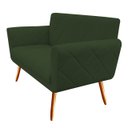 Ver imagem 3 de Namoradeira Decorativa Sabrina Suede Verde Pés Madeira Mz Decor