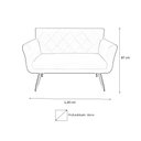 Ver imagem 4 de Namoradeira Decorativa Sabrina Suede Verde Pés Madeira Mz Decor