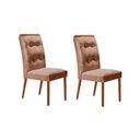 Ver imagem 6 de Conjunto: Mesa Sala Jantar Alvorada Tampo Madeirado C/ Vidro Canto Reto 180x90cm e 6 Cadeiras