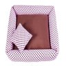 Cama Pet Simples Top Grande Quadrada: Lulu Rosa e Marrom - 1