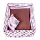 Ver imagem 1 de Cama Pet Simples Top Grande Quadrada: Lulu Rosa e Marrom