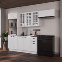 Ver imagem 1 de Armário de Cozinha Modulada Compacta Fidelitá Nara 100% MDF 4 Peças 270cm 12 Portas 2 Gavetas sem